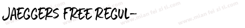 Jaeggers FREE Regul字体转换